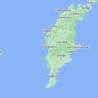 Map showing location of Klintehamn (57.386670, 18.203710)
