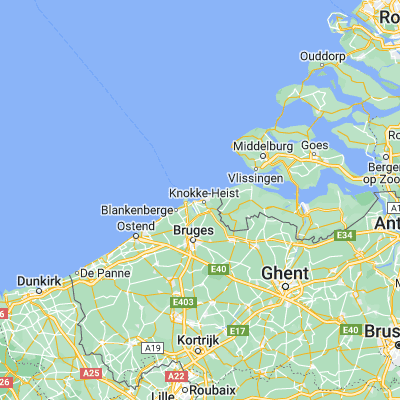 Map showing location of Knokke-Heist (51.350000, 3.266670)