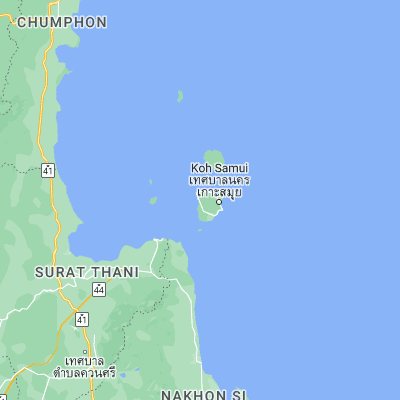 Map showing location of Ko Samui (9.535670, 99.935670)