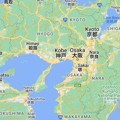 Map showing location of Kōbe- (34.691300, 135.183000)