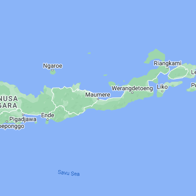 Map showing location of Kotauneng (-8.615600, 122.216000)