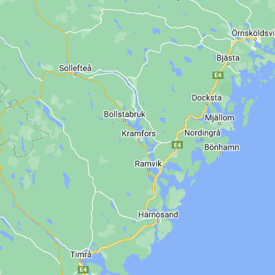 Map showing location of Kramfors (62.931610, 17.776460)