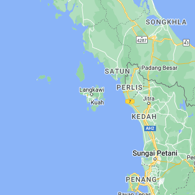 Map showing location of Kuah (6.326490, 99.843200)