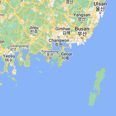 Map showing location of Kyosai (34.850280, 128.588610)