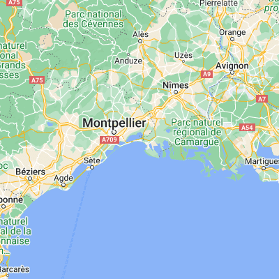 Map showing location of La Grande-Motte (43.566670, 4.083330)