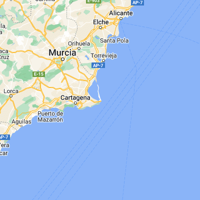 Map showing location of La Manga del Mar Menor (37.641290, -0.716510)