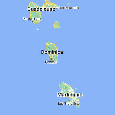 Map showing location of La Plaine (15.333330, -61.250000)