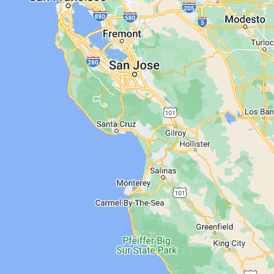 Map showing location of La Selva Beach (36.936620, -121.864680)