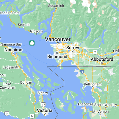 Map showing location of Ladner (49.089380, -123.082410)