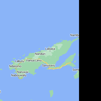 Map showing location of Lambasa (-16.416670, 179.383330)