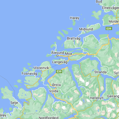 Map showing location of Langevåg (62.437450, 6.189150)