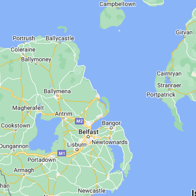 Map showing location of Larne (54.850000, -5.816670)