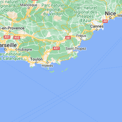 Map showing location of Le Lavandou (43.137000, 6.366000)