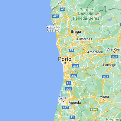 Map showing location of Leça da Palmeira (41.191000, -8.700270)