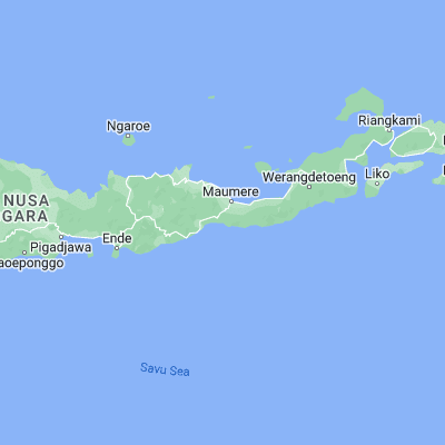 Map showing location of Lela (-8.728900, 122.172600)