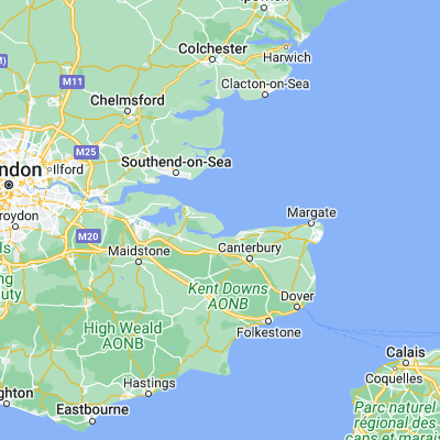 Map showing location of Leysdown-on-Sea (51.397300, 0.921560)