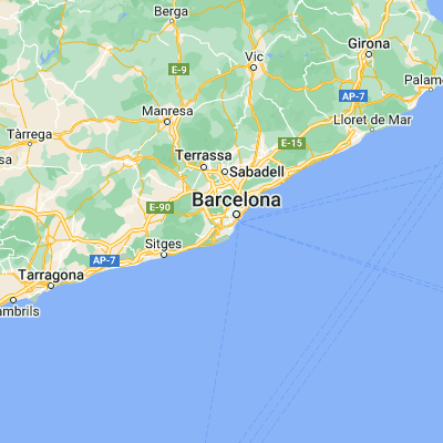 Map showing location of L'Hospitalet de Llobregat (41.359670, 2.100280)
