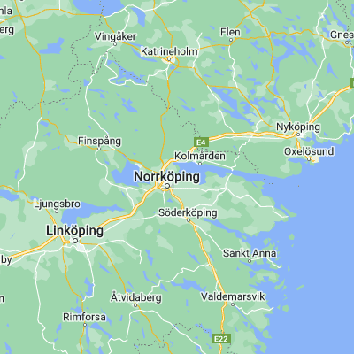 Map showing location of Lindö (58.616670, 16.250000)