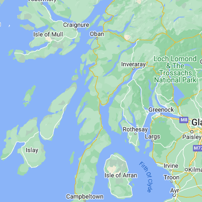 Map showing location of Lochgilphead (56.037960, -5.432060)
