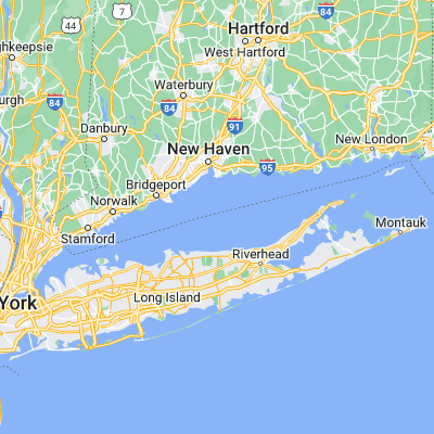 Map showing location of Long Island Sound (41.096940, -72.879660)