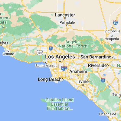 Map showing location of Los Angeles (34.052230, -118.243680)