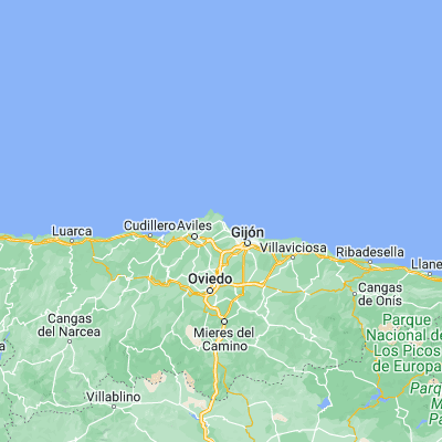 Map showing location of Luanco (43.615170, -5.793440)