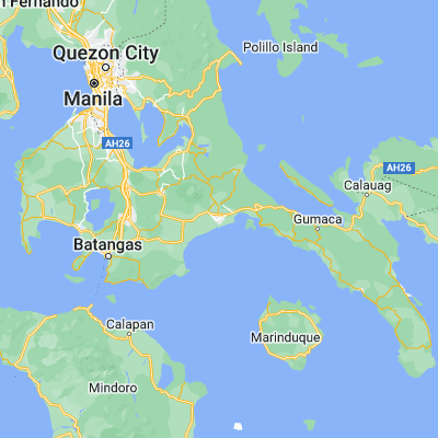 Map showing location of Lucena (13.931390, 121.617220)