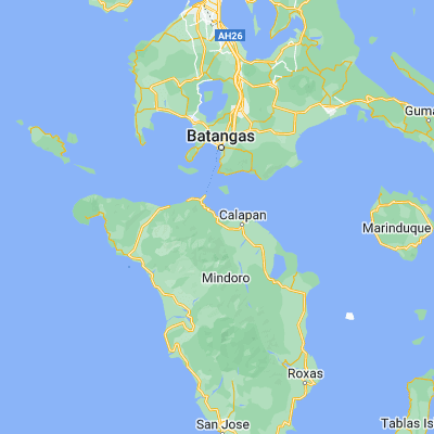 Map showing location of Lumangbayan (13.419000, 121.034800)