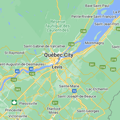 Map showing location of Lévis (46.803260, -71.177930)