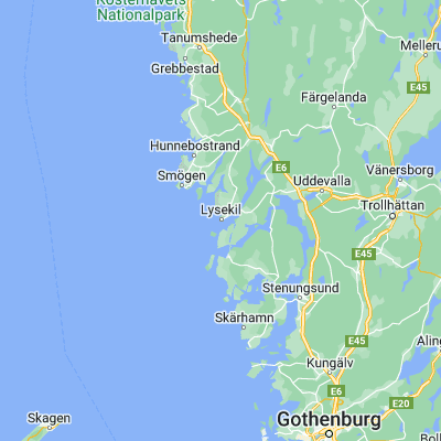 Map showing location of Lysekil (58.274290, 11.435760)