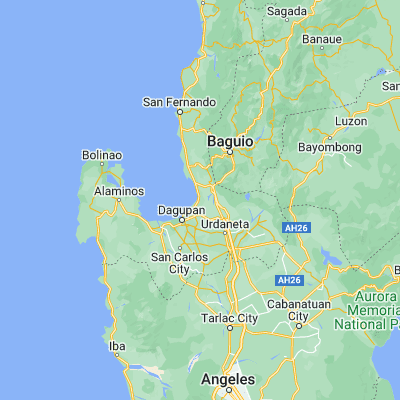 Map showing location of Mabilao (16.154300, 120.424800)