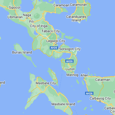 Map showing location of Macalaya (12.889440, 123.771110)