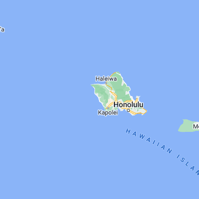 Map showing location of Mā‘ili (21.421940, -158.180280)