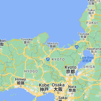 Map showing location of Maizuru (35.450000, 135.333330)