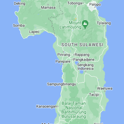 Map showing location of Majennang (-3.972800, 119.609100)