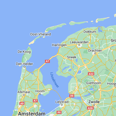 Map showing location of Makkum (53.054580, 5.402310)