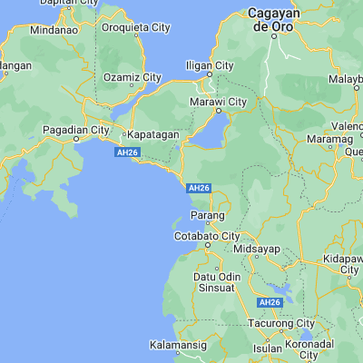 Map showing location of Malabang (7.590280, 124.070280)