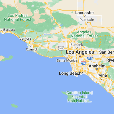 Map showing location of Malibu Beach (34.032790, -118.688420)