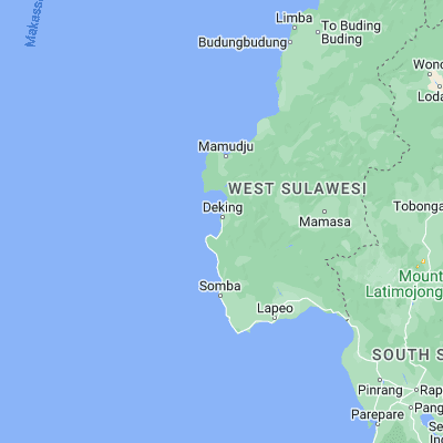 Map showing location of Malunda (-3.013000, 118.855900)
