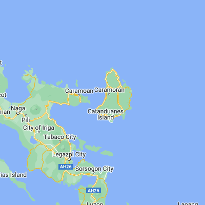 Map showing location of Manamrag (13.735100, 124.106400)