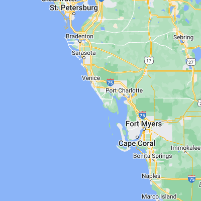 Map showing location of Manasota Key (26.925340, -82.352040)