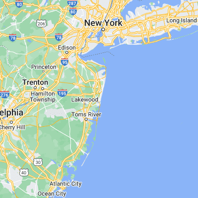 Map showing location of Manasquan (40.126230, -74.049300)