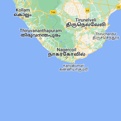 Map showing location of Manavalakurichi (8.133330, 77.300000)
