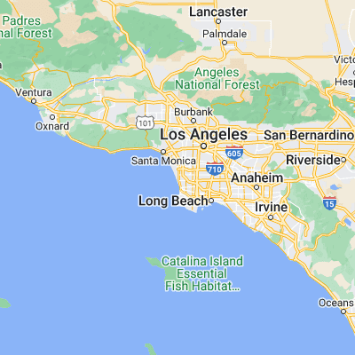 Map showing location of Manhattan Beach (33.884740, -118.410910)