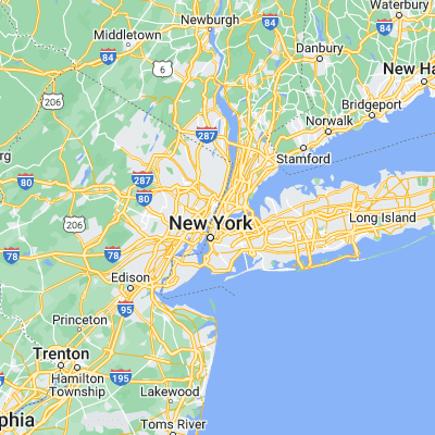 Map showing location of Manhattan (40.783430, -73.966250)