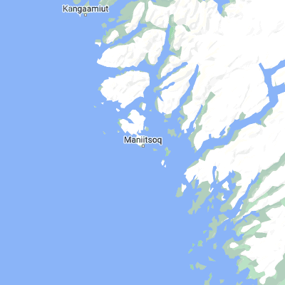Map showing location of Maniitsoq (65.416670, -52.900000)