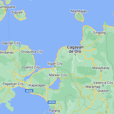 Map showing location of Manticao (8.404170, 124.286670)