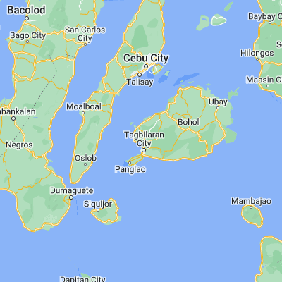 Map showing location of Maribojoc (9.741700, 123.844600)