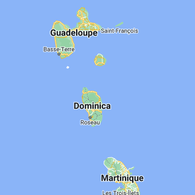 Map showing location of Marigot (15.533330, -61.300000)