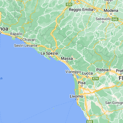 Map showing location of Marina di Carrara (44.038370, 10.041420)